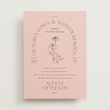 "Floral Type Arch" - Wedding Invitations in Petal by Baumbirdy - Front