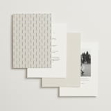 "Floral Type Arch" - Wedding Invitations in Linen by Baumbirdy - Back of Card Options
