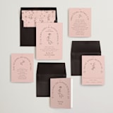"Floral Type Arch" - Wedding Invitations in Petal by Baumbirdy - Invitation Suite