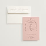 "Floral Type Arch" - Wedding Invitations in Petal by Baumbirdy - Invitation with Envelope