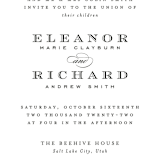 "Diantha" - Wedding Invitations in Ink by Kimberly Morgan - Close-Up