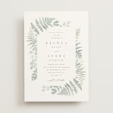 "Gilded Woodland" - Wedding Invitations in Fern by Kristie Kern - Front