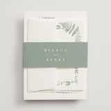 "Gilded Woodland" - Wedding Invitations in Fern by Kristie Kern - Assembled with Belly Band