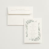 "Gilded Woodland" - Wedding Invitations in Fern by Kristie Kern - Invitation with Envelope