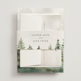 "montagna" - Wedding Invitations in Forest by Petra Kern - Assembled with Belly Band