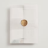 "Sunset Waves" - Wedding Invitations in Marine by Nicoletta Savod - Assembled with Vellum Wrap and Wax Seal