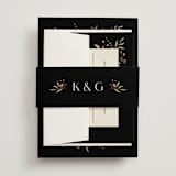 "Garden Moonlight" - Wedding Invitations in Ink by Katherine Moynagh - Assembled with Belly Band