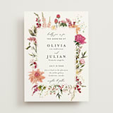"Lush" - Wedding Invitations in Magenta by Susan Moyal - Front