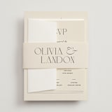 "The Manor" - Wedding Invitations in Buff by Pixel and Hank - Assembled with Belly Band