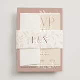 "Moment" - Wedding Invitations in Rose by Erin German - Assembled with Belly Band