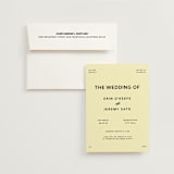 "Courthouse" - Wedding Invitations in Butter by Studio Suku - Invitation with Envelope