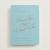 "Vivid" - Wedding Invitations in Sky by Kelly Watkins - Front