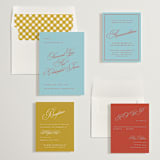 "Vivid" - Wedding Invitations in Sky by Kelly Watkins - Invitation Suite