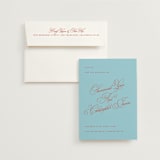 "Vivid" - Wedding Invitations in Sky by Kelly Watkins - Invitation with Envelope