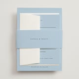 "Tarte Tatin" - Wedding Invitations in Sky by Blustery August - Assembled with Belly Band