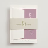 "Lavender Dreams" - Wedding Invitations in Lilac Dreams by Design Lotus - Assembled with Belly Band