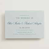 "Landscape Script" - Wedding Invitations in Sky by Kelly Schmidt - Front