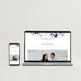 "Love Story" - Wedding Invitations in Indigo by Leah Bisch - FREE Wedding Website