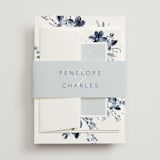 "Love Story" - Wedding Invitations in Indigo by Leah Bisch - Assembled with Belly Band