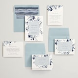 "Love Story" - Wedding Invitations in Indigo by Leah Bisch - Invitation Suite