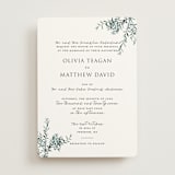 "Fresh Sage" - Wedding Invitations in Olive by Christie Kelly - Front