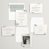 "Fresh Sage" - Wedding Invitations in Olive by Christie Kelly - Invitation Suite