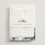 "painted woods" - Wedding Invitations in Rain by Anne Kostecki - Assembled with Belly Band