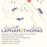"Destination" - Wedding Invitations in Lilac Haze by leslie hamer - Close-Up