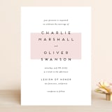 "Elementary" - Wedding Invitations in Dusty Rose by Katy Shen - Front