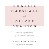 "Elementary" - Wedding Invitations in Dusty Rose by Katy Shen - Close-Up