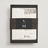 "Eternal Love" - Wedding Invitations in Dark Chocolate by Laura Bolter - Assembled with Belly Band