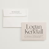 "Ivy" - Wedding Invitations in Ecru by Carly Reed Walker - Invitation with Envelope