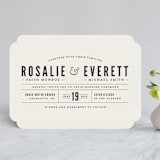 "Classic Type" - Wedding Invitations in Mocha by Melissa Egan of Pistols - Front