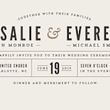 "Classic Type" - Wedding Invitations in Mocha by Melissa Egan of Pistols - Close-Up