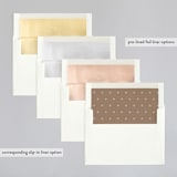 "Classic Type" - Wedding Invitations in Mocha by Melissa Egan of Pistols - Envelope Liner Options