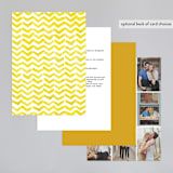 "Painted Chevrons" - Wedding Invitations in Lemon Drop by Hooray Creative - Back of Card