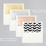 "Painted Chevrons" - Wedding Invitations in Lemon Drop by Hooray Creative - Envelope Liner Options