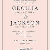 "Chic Gala" - Wedding Invitations in Cotton Candy by Kimberly FitzSimons - Close-Up