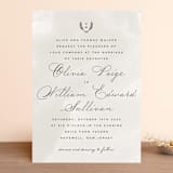 "Elegant Crest" - Wedding Invitations in Stone by Ariel Rutland - Front