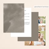 "Elegant Crest" - Wedding Invitations in Stone by Ariel Rutland - Back of Card