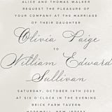 "Elegant Crest" - Wedding Invitations in Stone by Ariel Rutland - Close-Up