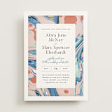 "Mod Marble" - Wedding Invitations in Maraschino by A Real Peach Studio - Front