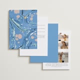 "Mod Marble" - Wedding Invitations in Maraschino by A Real Peach Studio - Back of Card