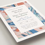 "Mod Marble" - Wedding Invitations in Maraschino by A Real Peach Studio - Close-Up