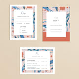 "Mod Marble" - Wedding Invitations in Maraschino by A Real Peach Studio - RSVP Options