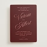 "Museum" - Wedding Invitations in Burgundy by Nazia Hyder - Front
