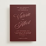 "Museum" - Wedding Invitations in Burgundy by Nazia Hyder - Front