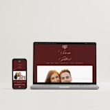 "Museum" - Wedding Invitations in Burgundy by Nazia Hyder - FREE Wedding Website