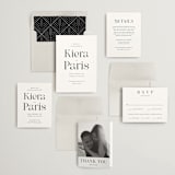 "Embellished Note" - Wedding Invitations in Tuxedo by tuldok - Invitation Suite