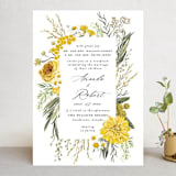 "Organic Florals" - Wedding Invitations in Honey by Susan Moyal - Front